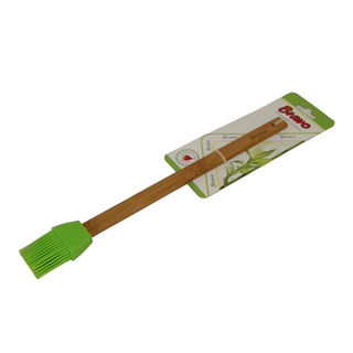 Кисточка силиконовая с бамбуковой ручкой, 30*4см